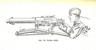 Poloha nízká                  zdroj: Rukověti pro pěchotní jednotky, VÚV PRAHA 1937