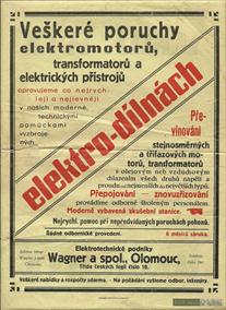 Na tvrzi Adam měla být provedena elektroinstalace v podzemí firmou Wagner a spol., elektrotechnické závody, Olomouc.Datum zadání prací bylo 6. září 1938, za celkovou částku 391 377,95,- Kč. Hotovo mělo být za 70 pracovních dnů. 
